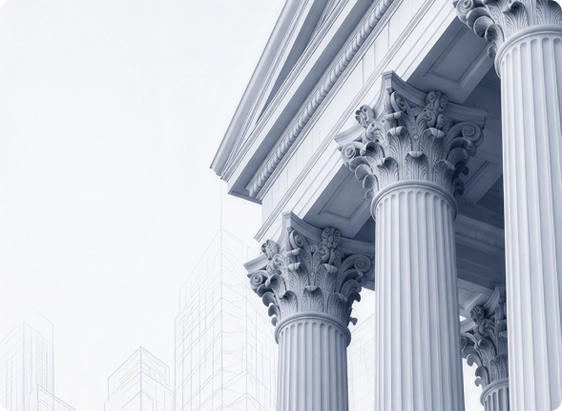 Classical courthouse columns